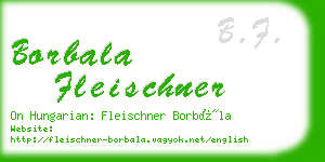 borbala fleischner business card